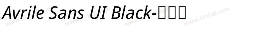 Avrile Sans UI Black字体转换